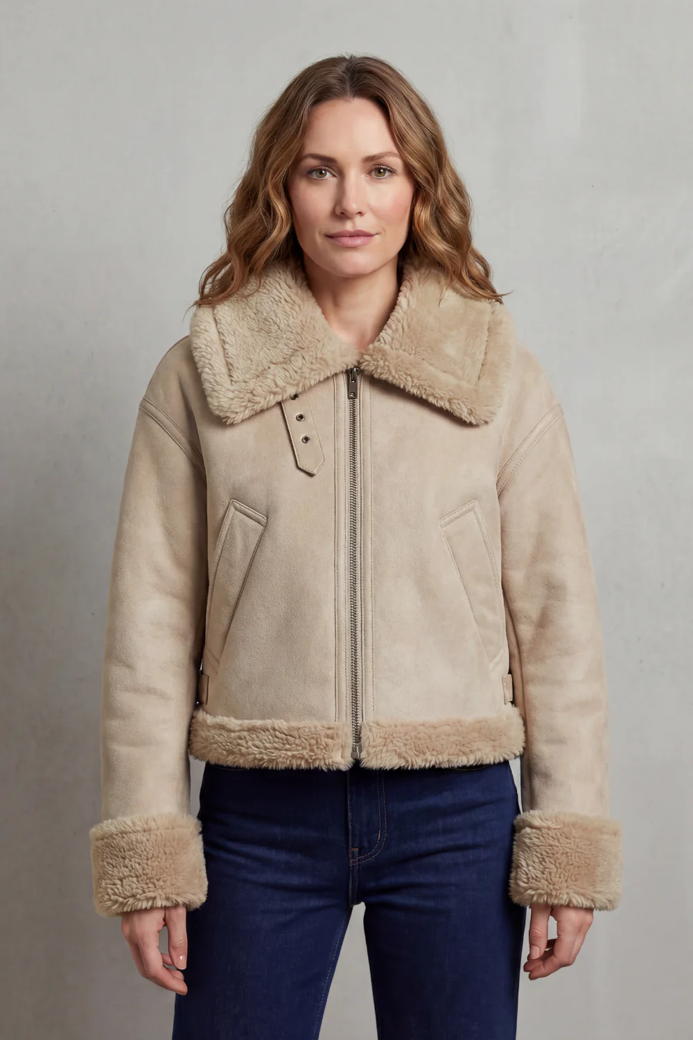 Albinette – Double-sided fleece – Cropped aviator jacket - Image 10