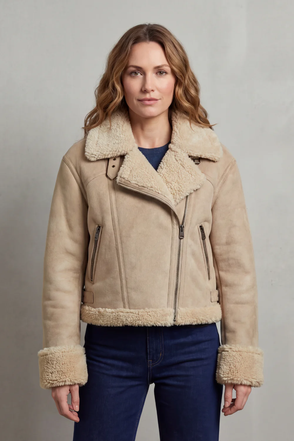 Albinette – Double-sided fleece – Cropped aviator jacket - Image 6