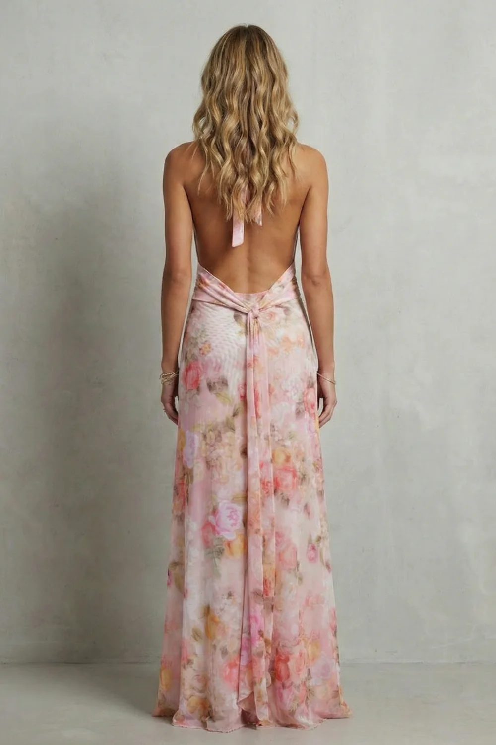 Ariadelle – Deep V floral elegance – Maxi dress - Image 4