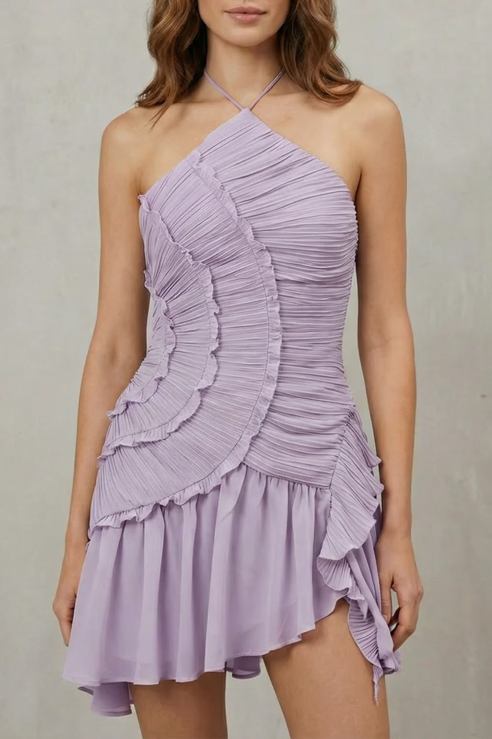 Aureline – Asymmetric ruffle elegance – Mini dress - Image 5