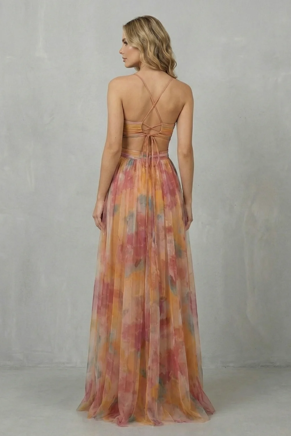 Aurellia – Watercolour romance – Sleeveless maxi dress - Image 4