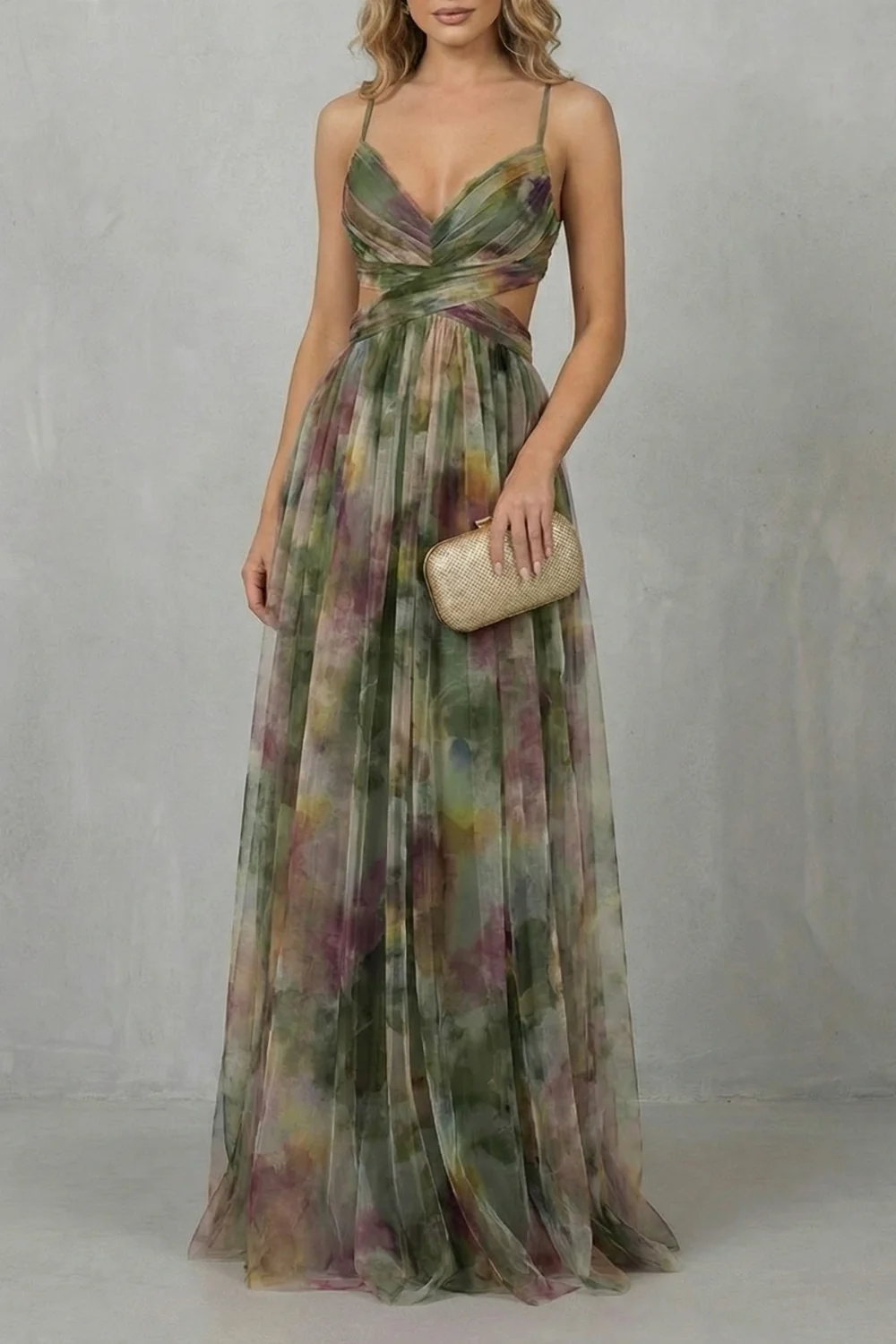 Aurellia – Watercolour romance – Sleeveless maxi dress - Image 5
