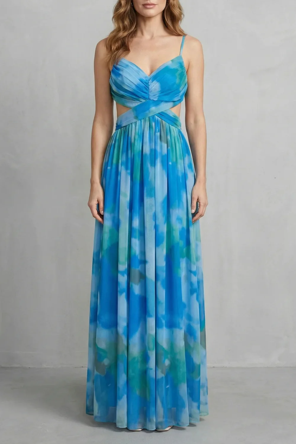 Aurellia – Watercolour romance – Sleeveless maxi dress - Image 7