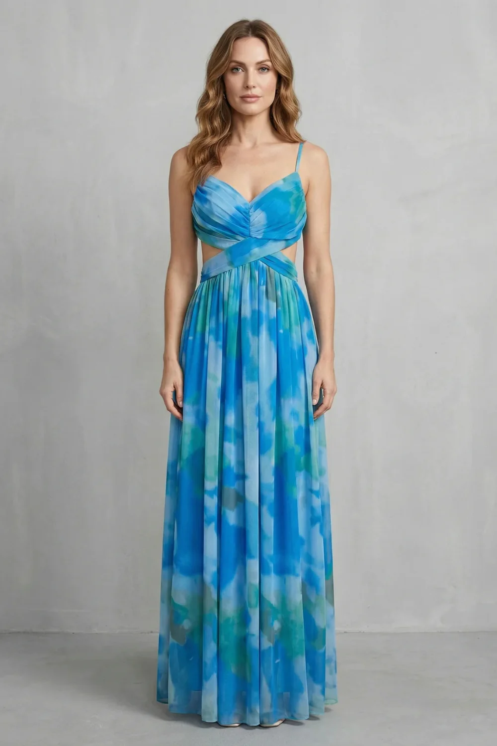 Aurellia – Watercolour romance – Sleeveless maxi dress - Image 8