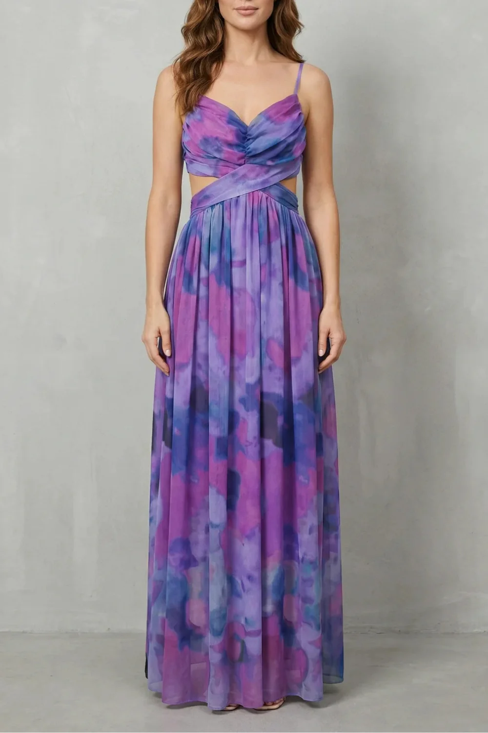 Aurellia – Watercolour romance – Sleeveless maxi dress - Image 9