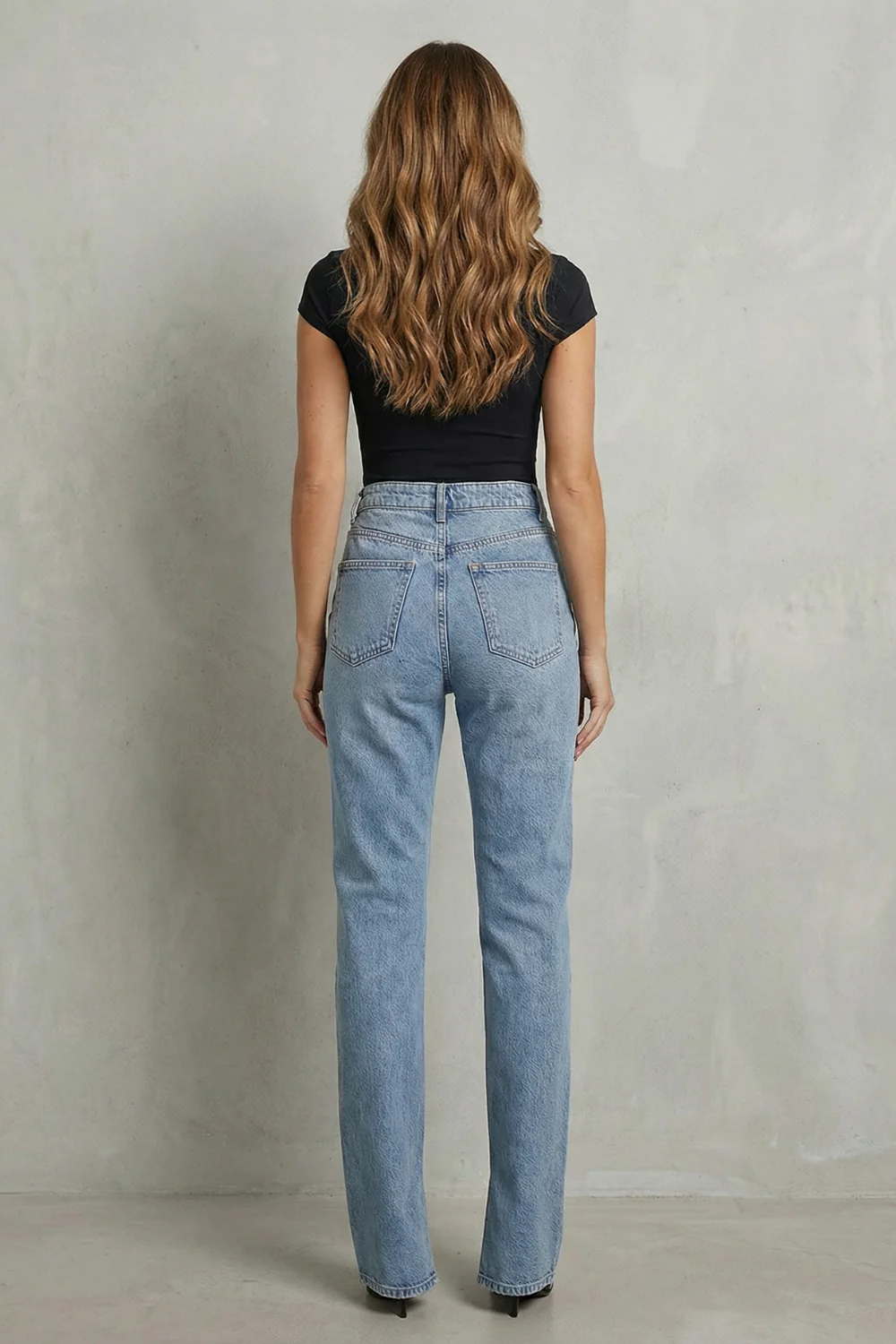 Aurevienne – Cross waist detail – Flare jeans - Image 4