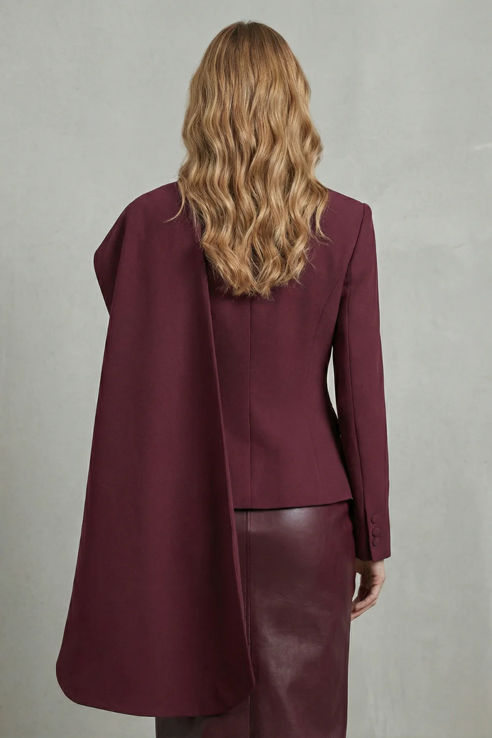 Avelina – Draped scarf-lapel – Asymmetrical blazer - Image 4