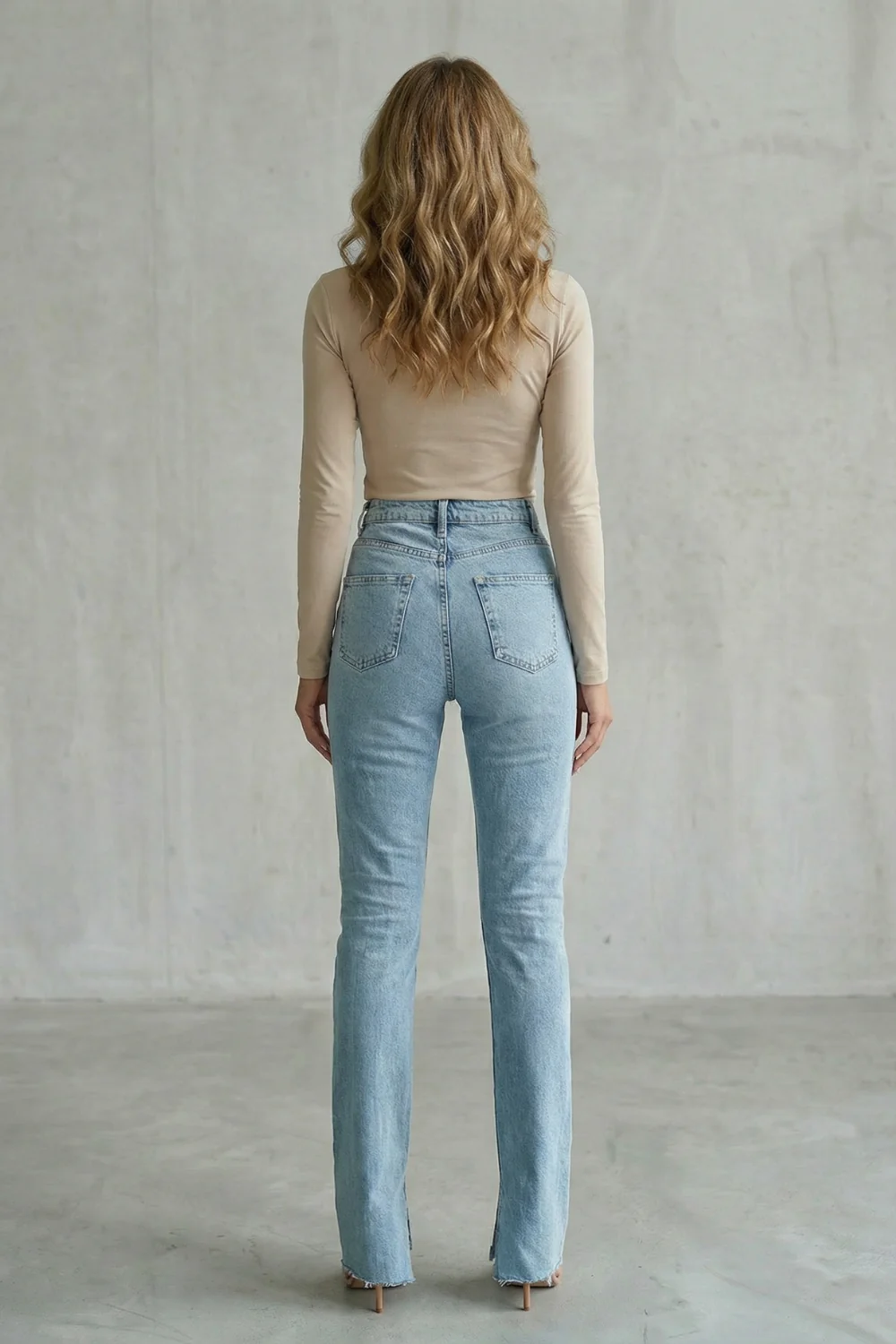 Avelisse – Cross waist detail – Straight leg jeans - Image 4