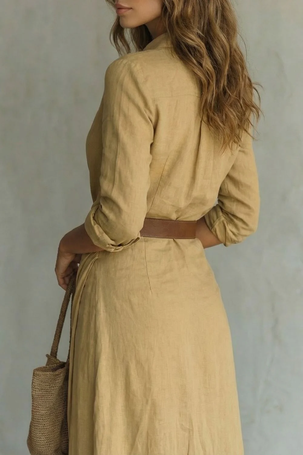 Azura – Button-down wrap dress – Belted maxi dress - Image 4