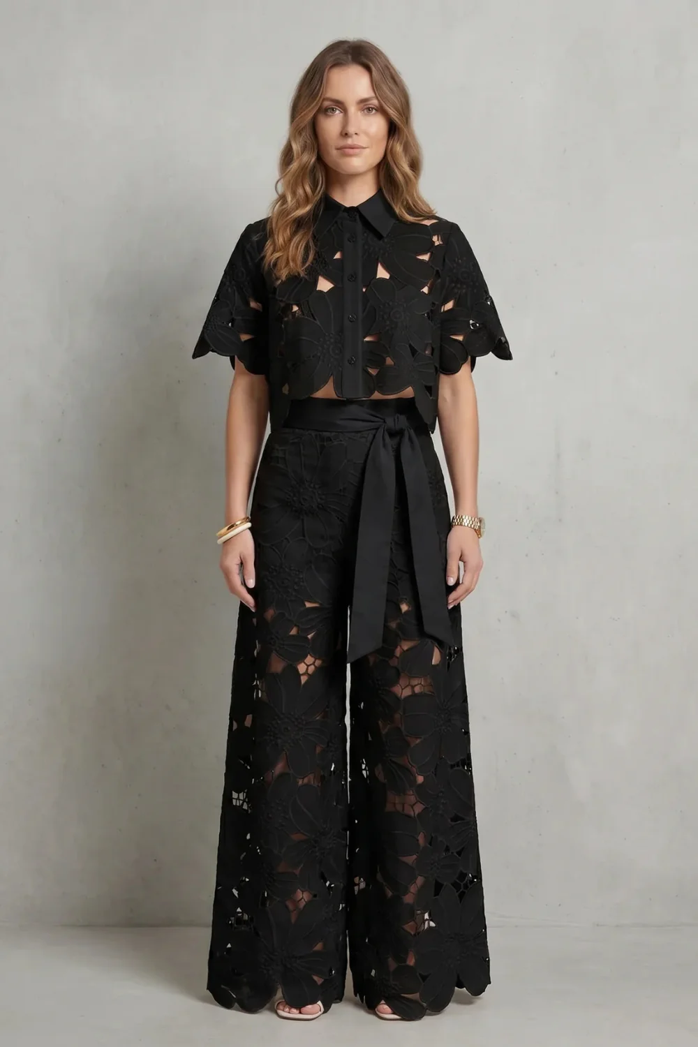 Bellarisse – Embroidered lace elegance – Top and skirt set - Image 10