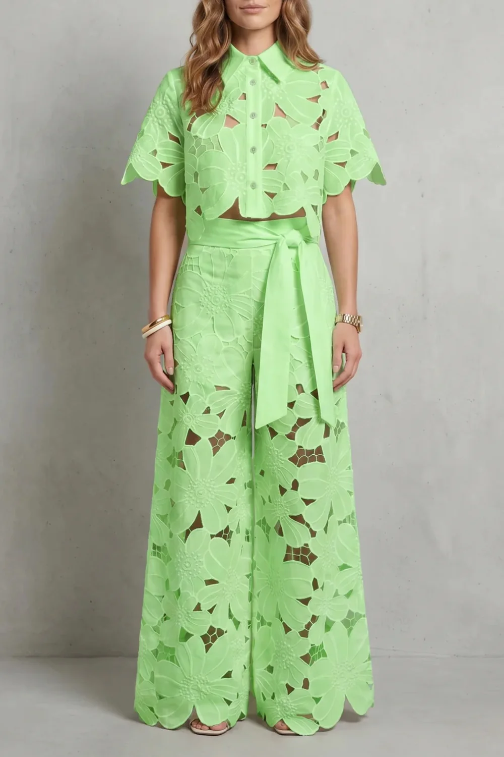 Bellarisse – Embroidered lace elegance – Top and skirt set - Image 11