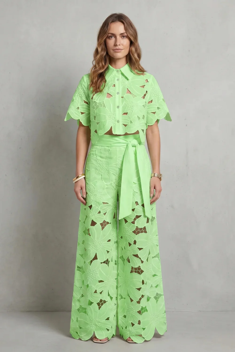 Bellarisse – Embroidered lace elegance – Top and skirt set - Image 12