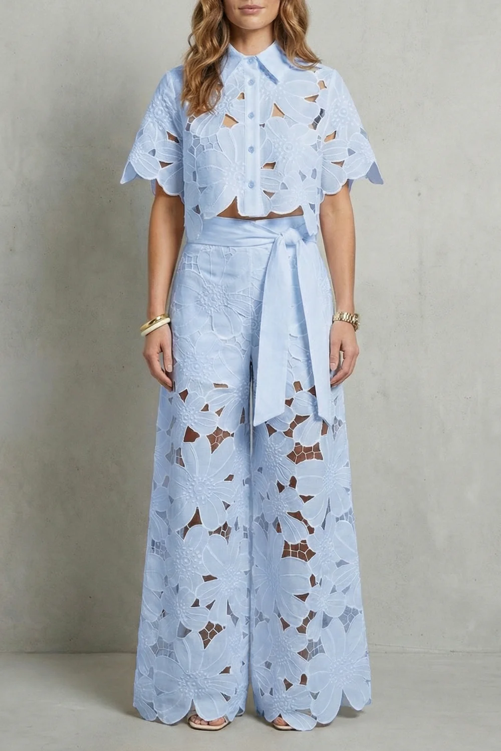 Bellarisse – Embroidered lace elegance – Top and skirt set - Image 5