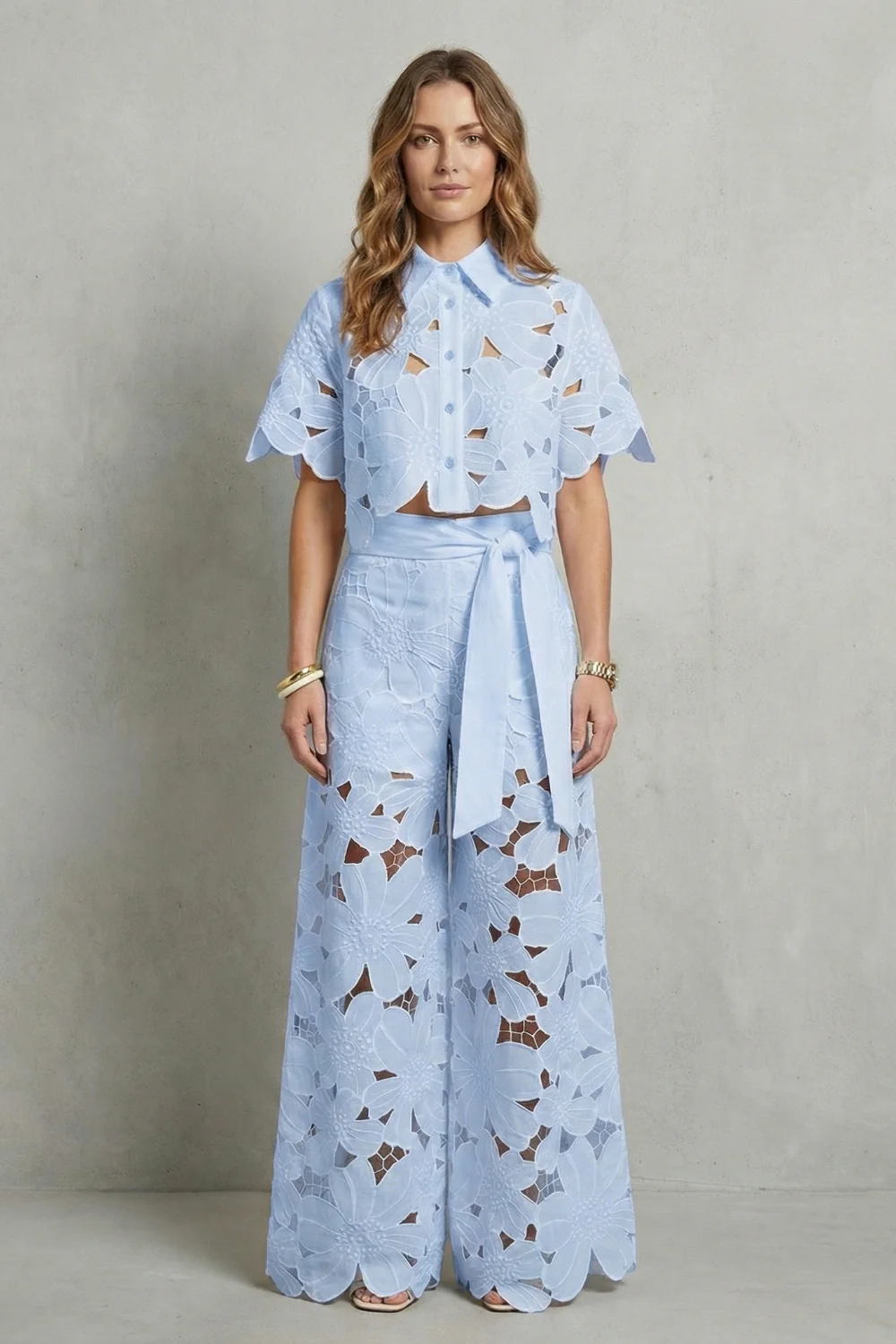 Bellarisse – Embroidered lace elegance – Top and skirt set - Image 6