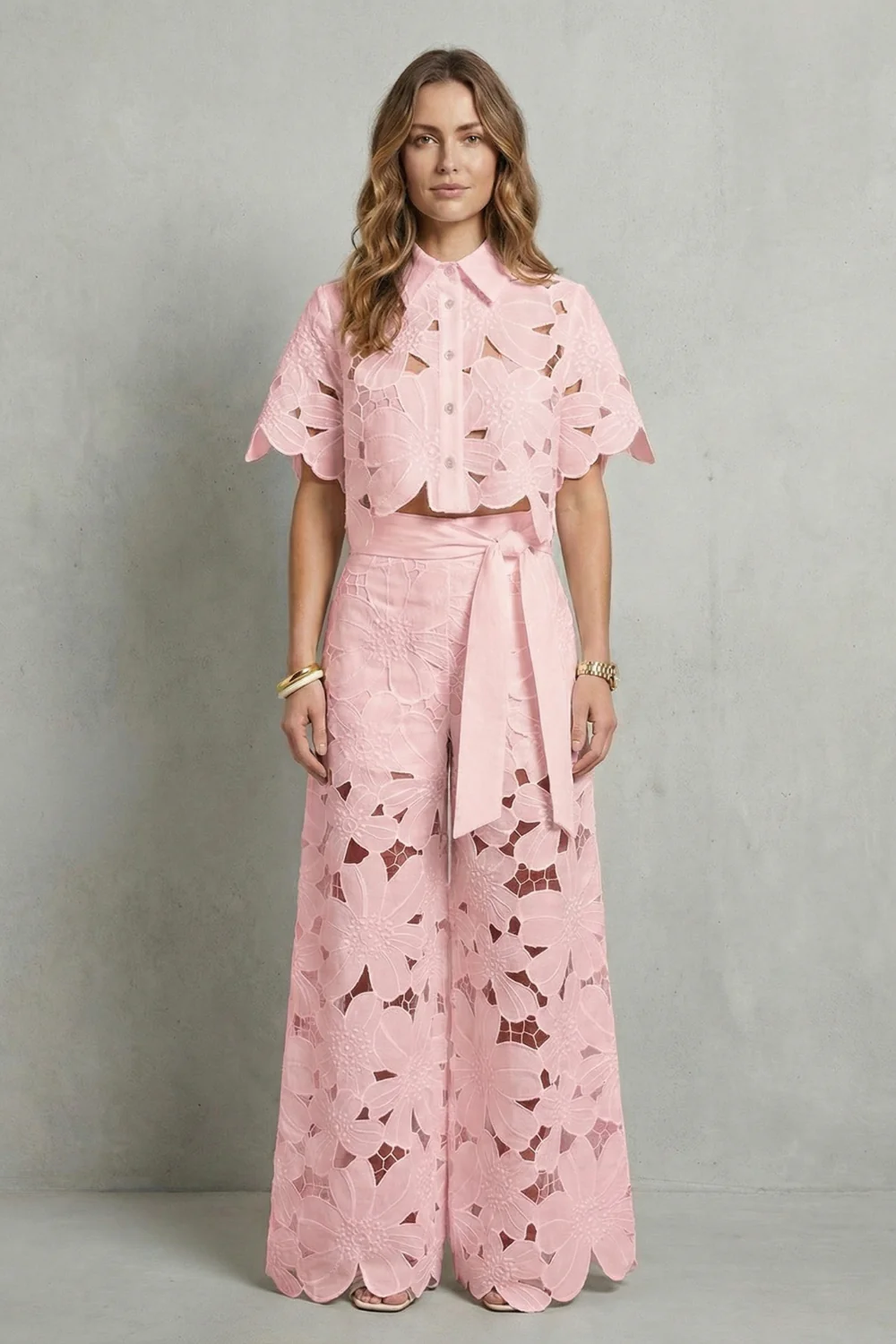 Bellarisse – Embroidered lace elegance – Top and skirt set - Image 8