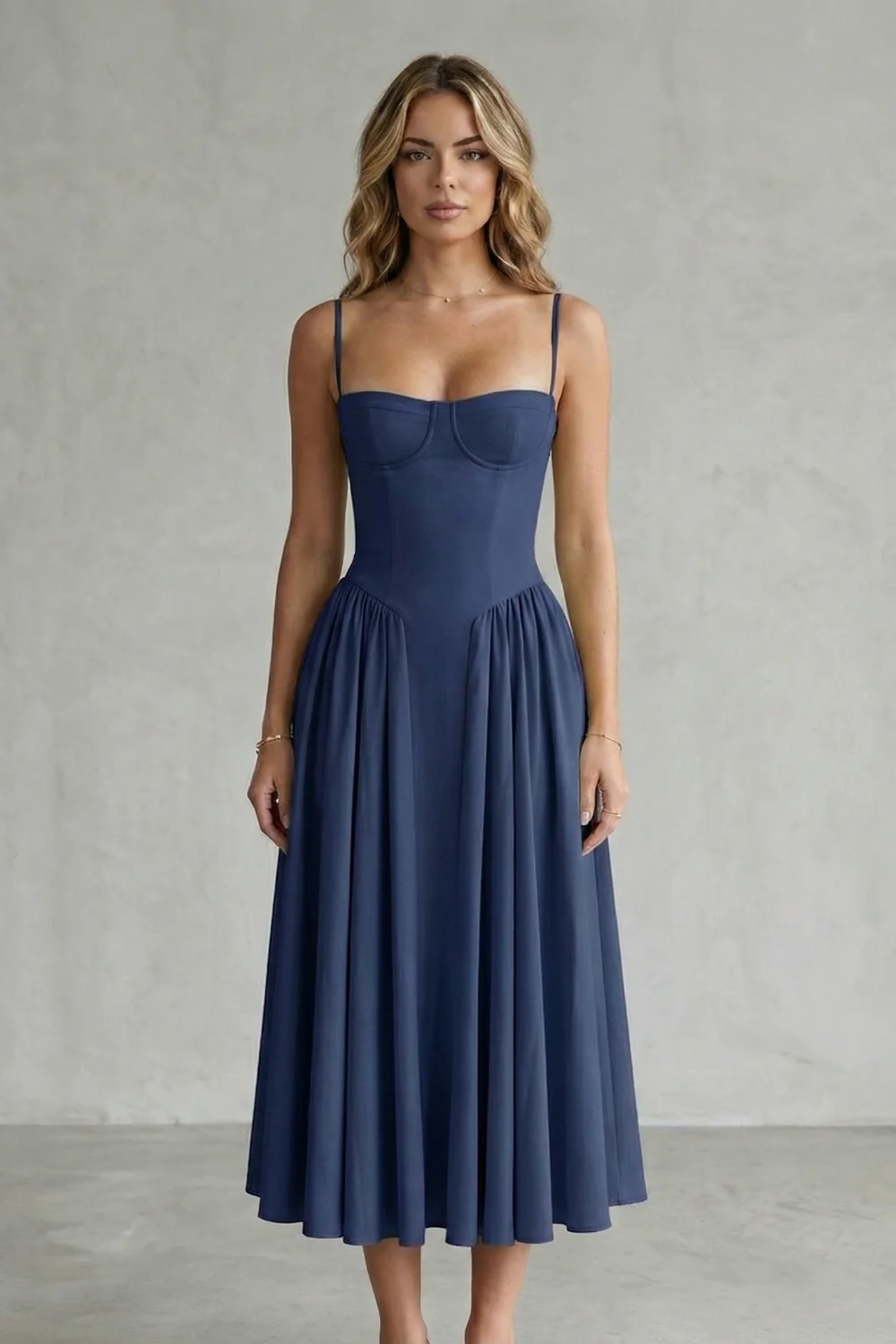 Calliope – Timeless structure – Women’s Sleeveless Structured Dress - Image 10
