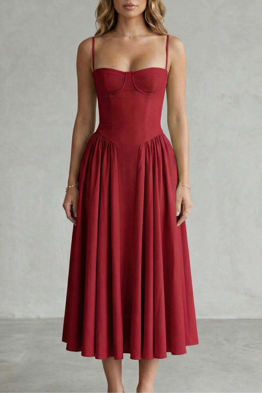 Calliope – Timeless structure – Women’s Sleeveless Structured Dress - Image 11