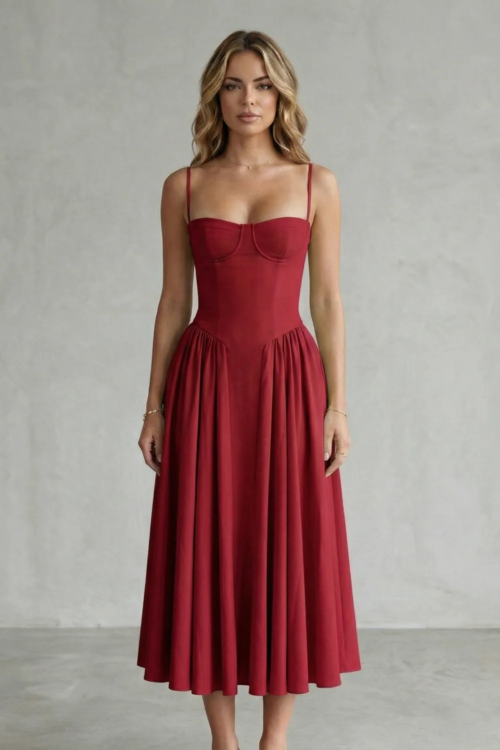 Calliope – Timeless structure – Women’s Sleeveless Structured Dress - Image 12