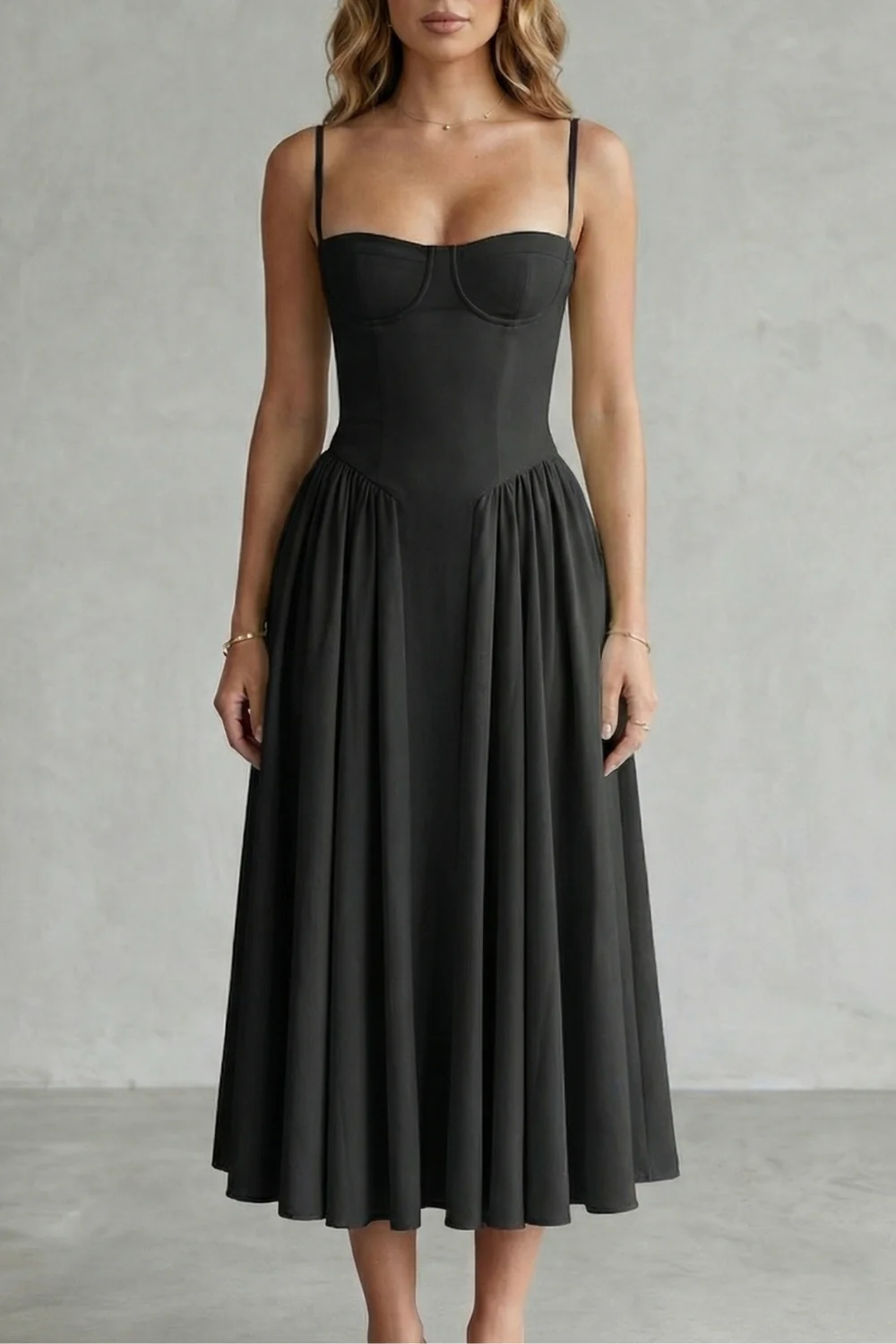 Calliope – Timeless structure – Women’s Sleeveless Structured Dress - Image 15
