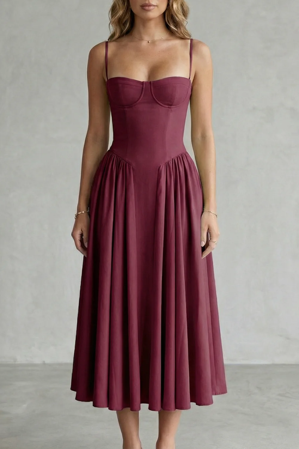 Calliope – Timeless structure – Women’s Sleeveless Structured Dress - Image 5