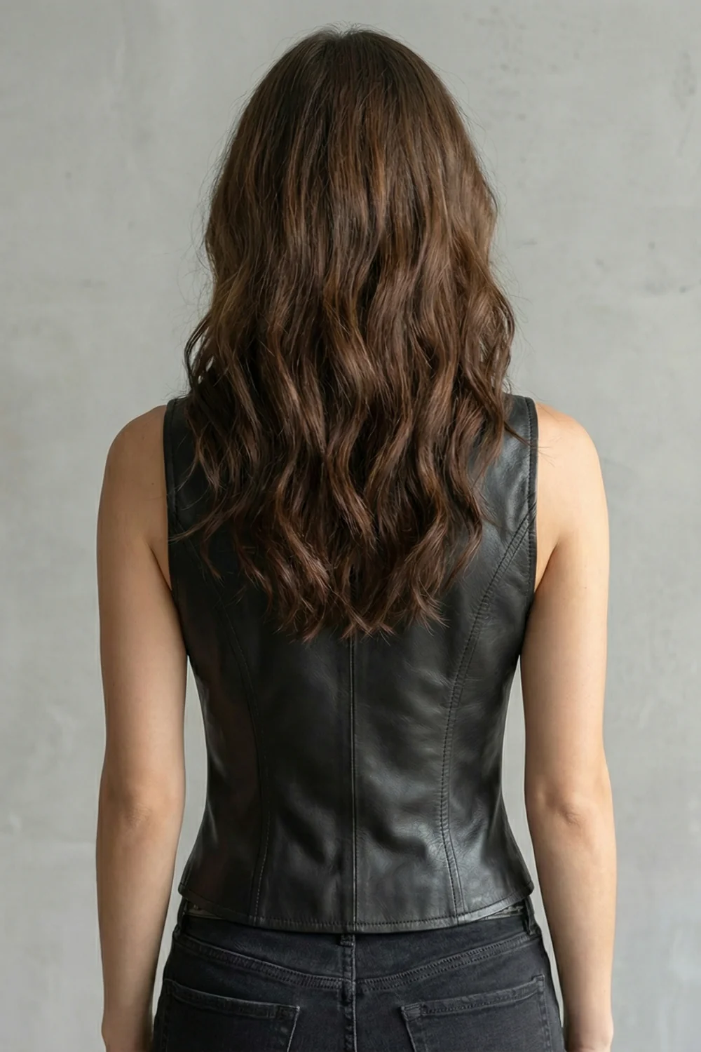 Calvierre – Sculpted silhouette V-neck – Button vest - Image 4