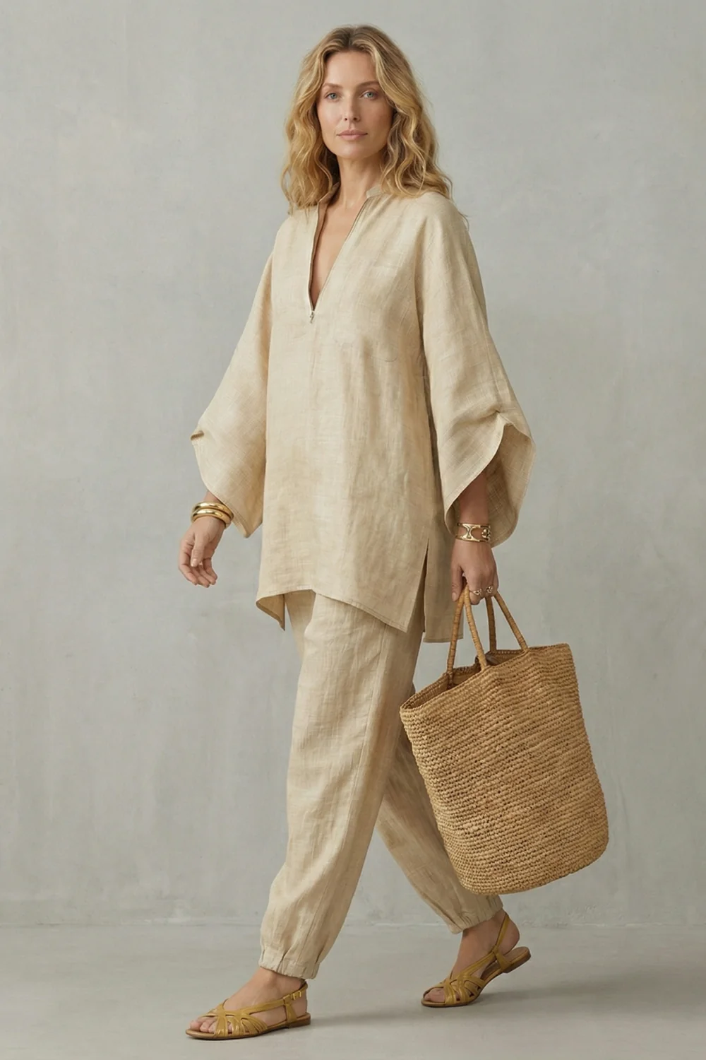 Calyra – Minimalist asymmetrical flow – Two piece set - Image 3