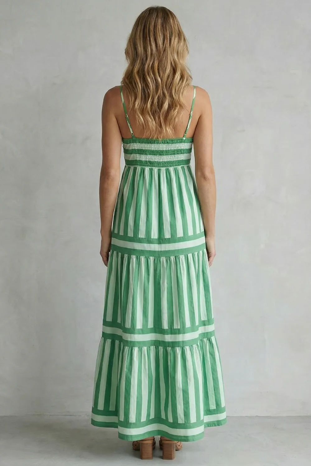 Candessa – Playful stripe tiers – Strappy maxi dress - Image 4