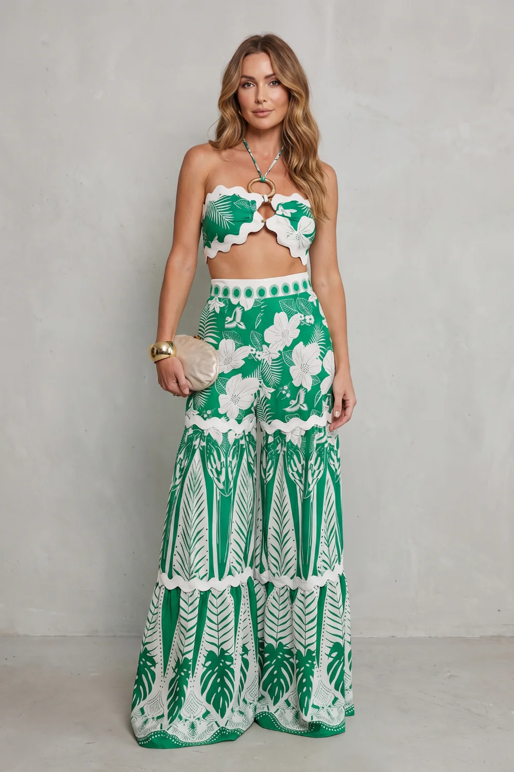 Cassira – Tropical print allure – Two-piece set - Image 2