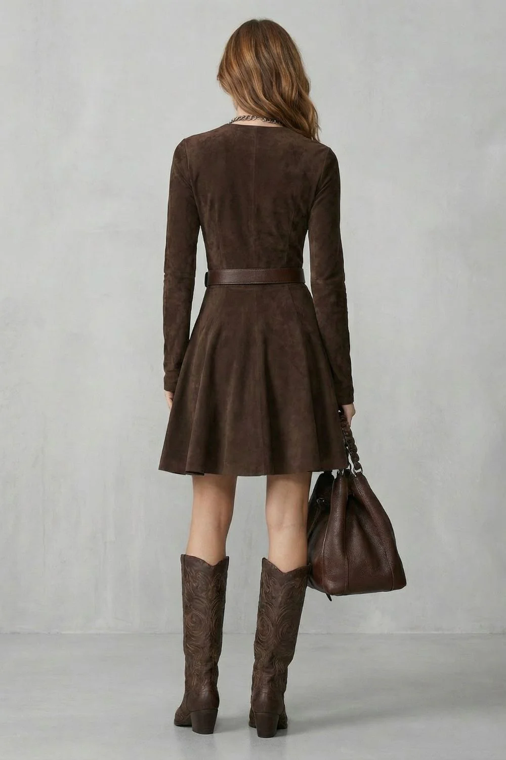 Cavellina – Belted suede effect – Mini dress (Belt included) - Image 4