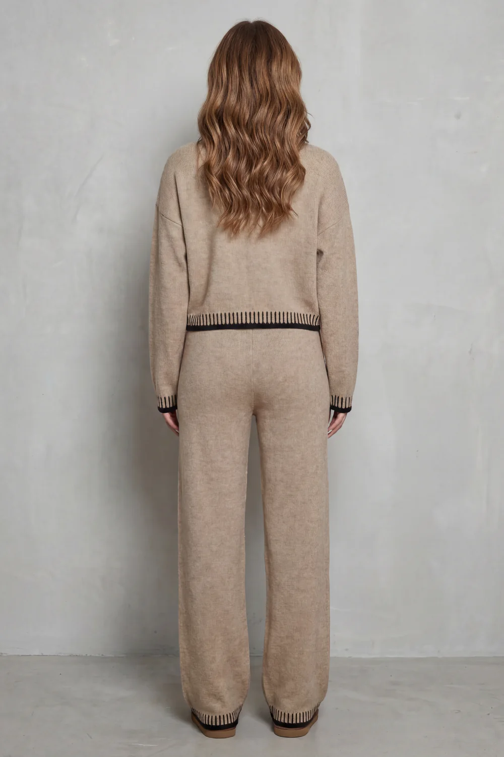 Cerivelle – Contrast trim – Knit loungewear set - Image 4