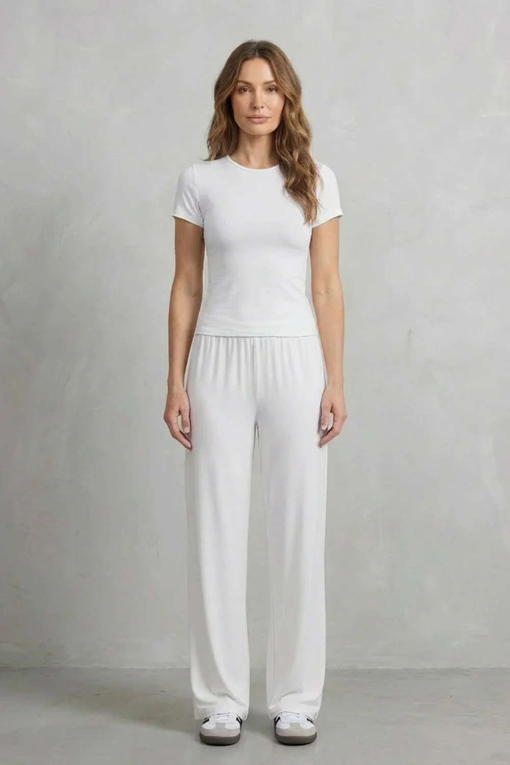 Élan – Sleek Simplicity – Pure Color Wide-Leg Pants Suit - Image 12