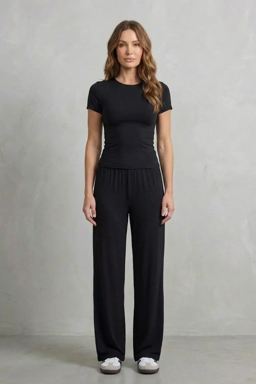 Élan – Sleek Simplicity – Pure Color Wide-Leg Pants Suit - Image 20
