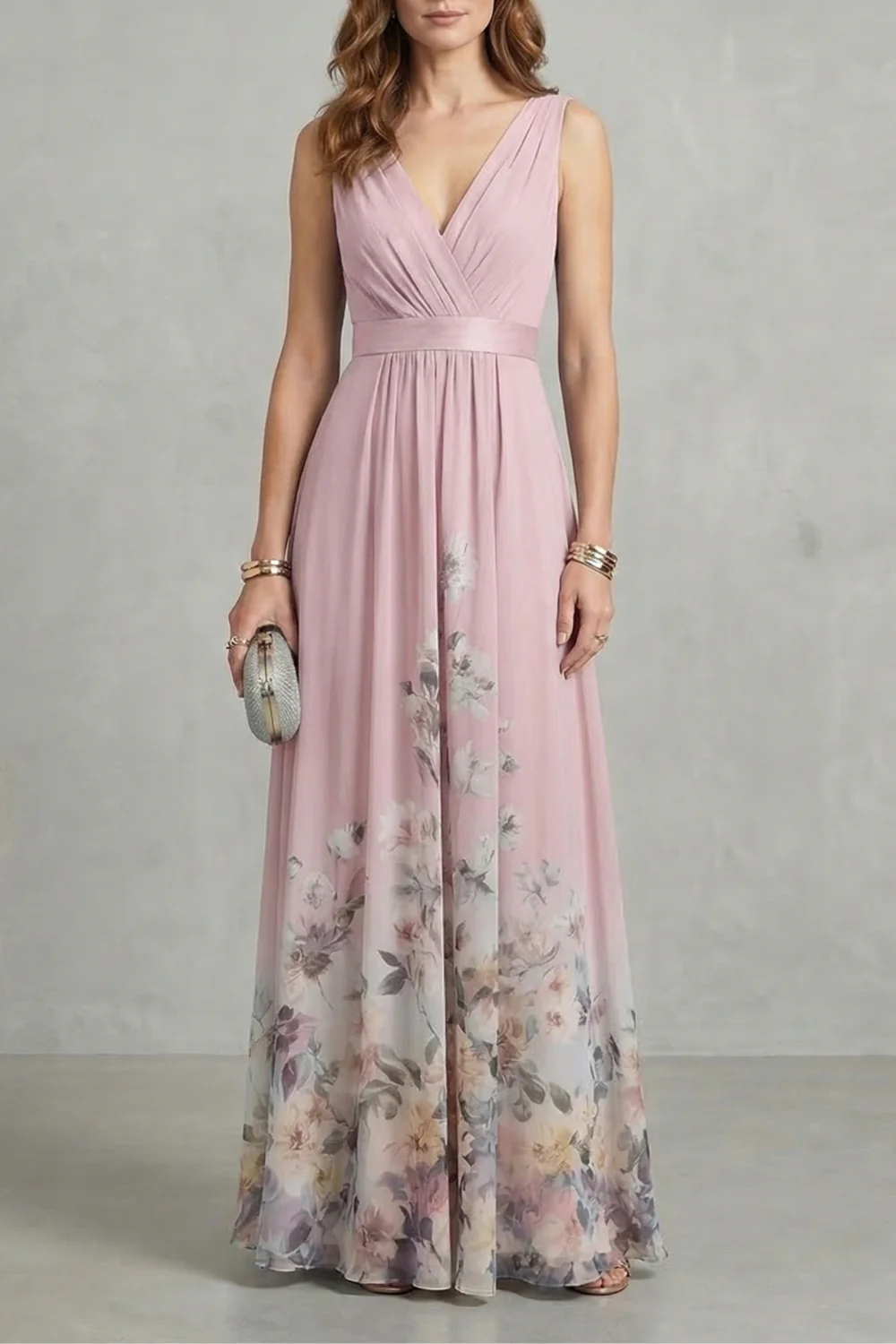 Elarisse – Floral grace – V neck maxi dress - Image 3
