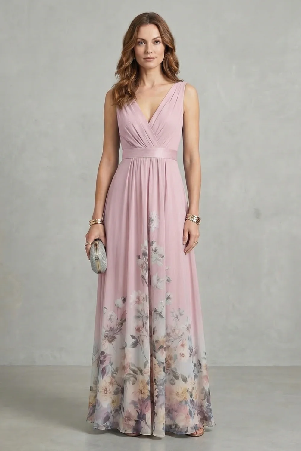 Elarisse – Floral grace – V neck maxi dress - Image 4