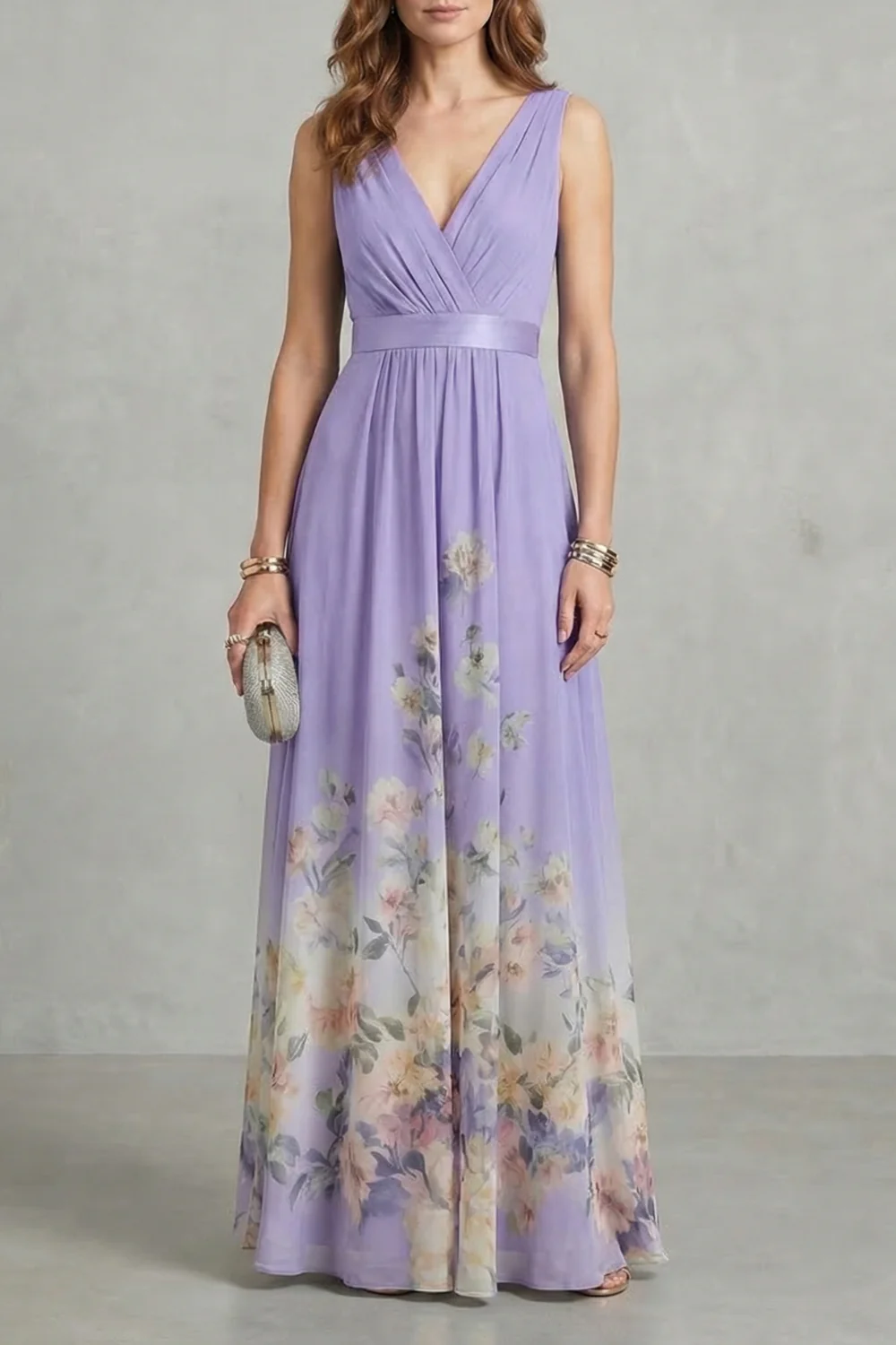 Elarisse – Floral grace – V neck maxi dress - Image 5