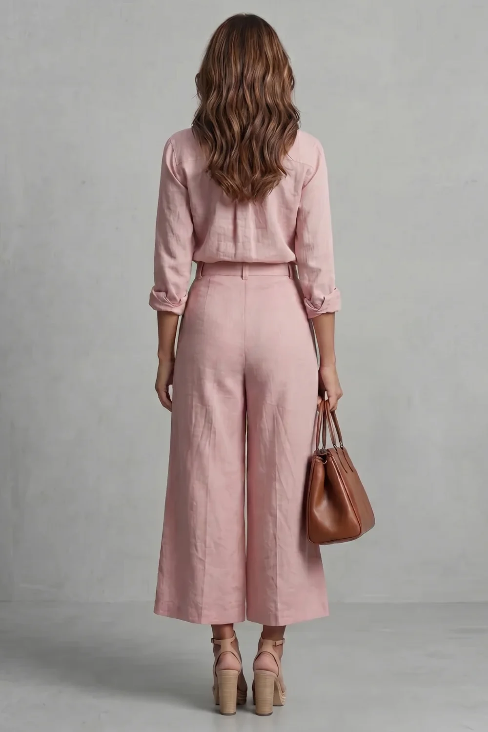 Elavine – Soft linen finish – Wide-leg co-ord set - Image 4