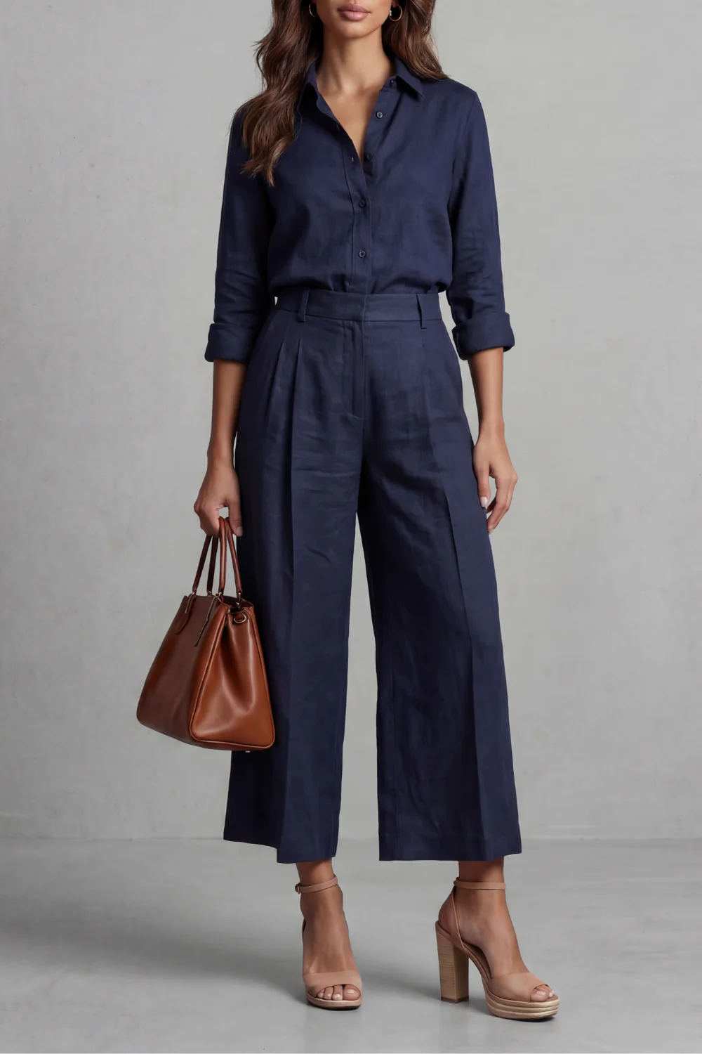 Elavine – Soft linen finish – Wide-leg co-ord set - Image 7