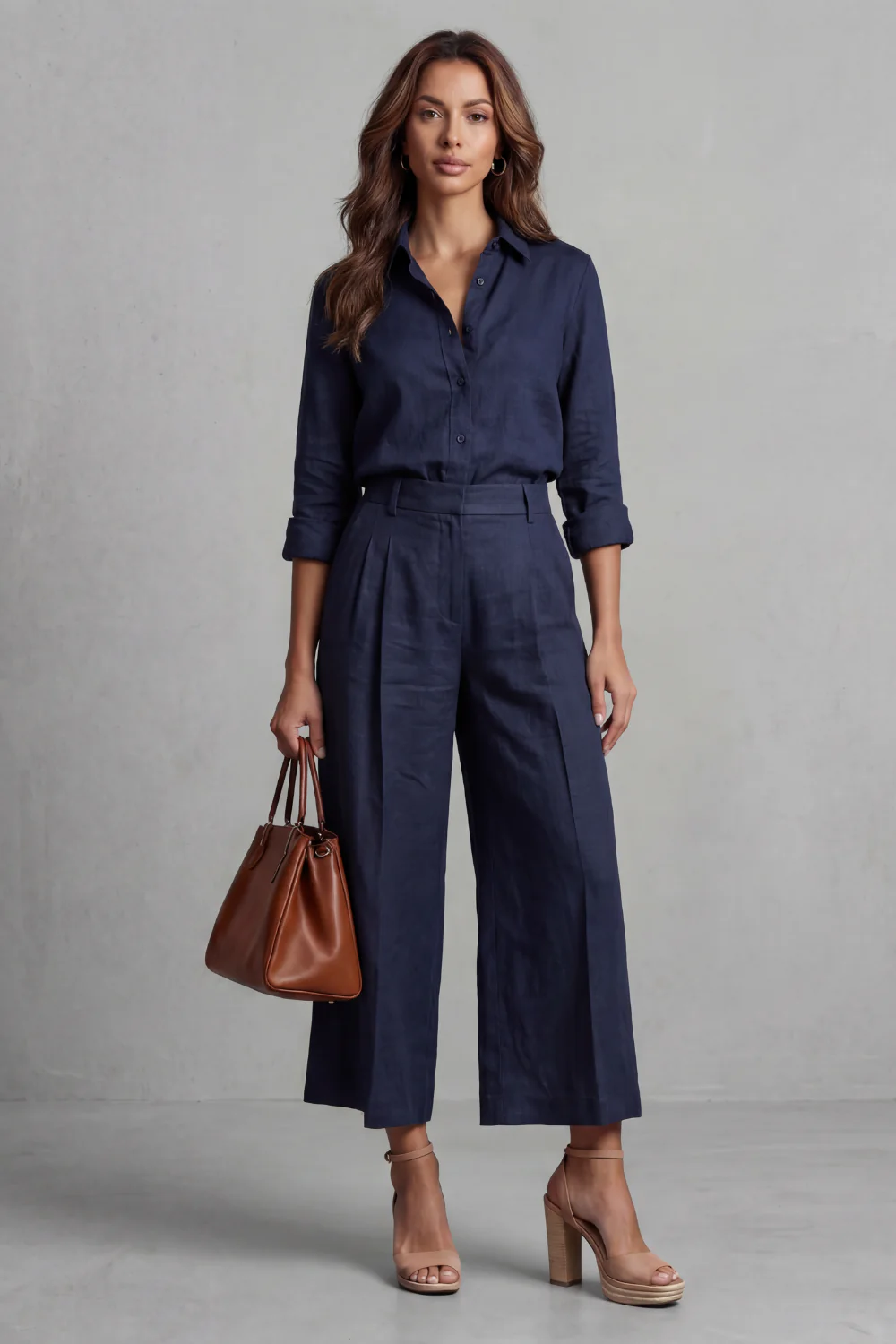 Elavine – Soft linen finish – Wide-leg co-ord set - Image 8