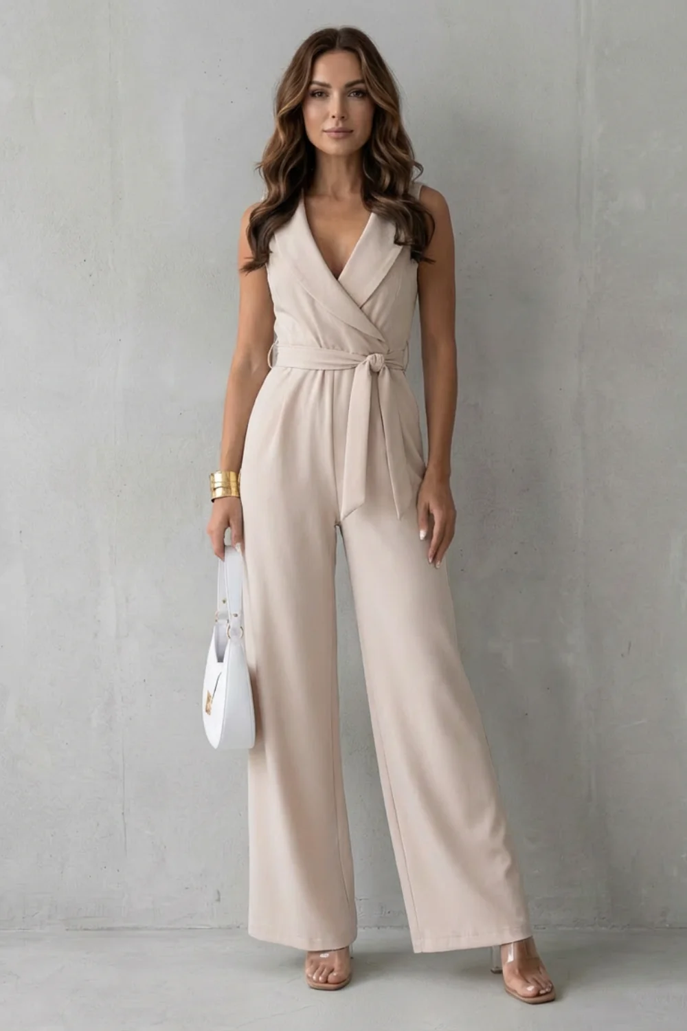 Elisavie – Lapel wrap waist – Tailored jumpsuit - Image 10