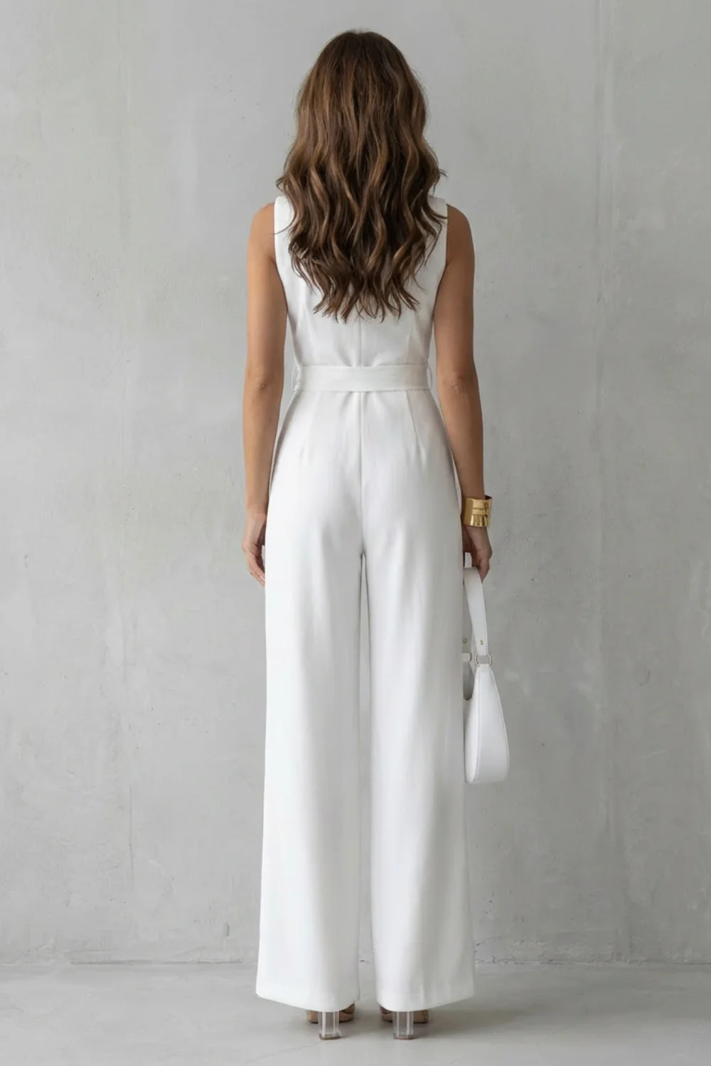 Elisavie – Lapel wrap waist – Tailored jumpsuit - Image 4