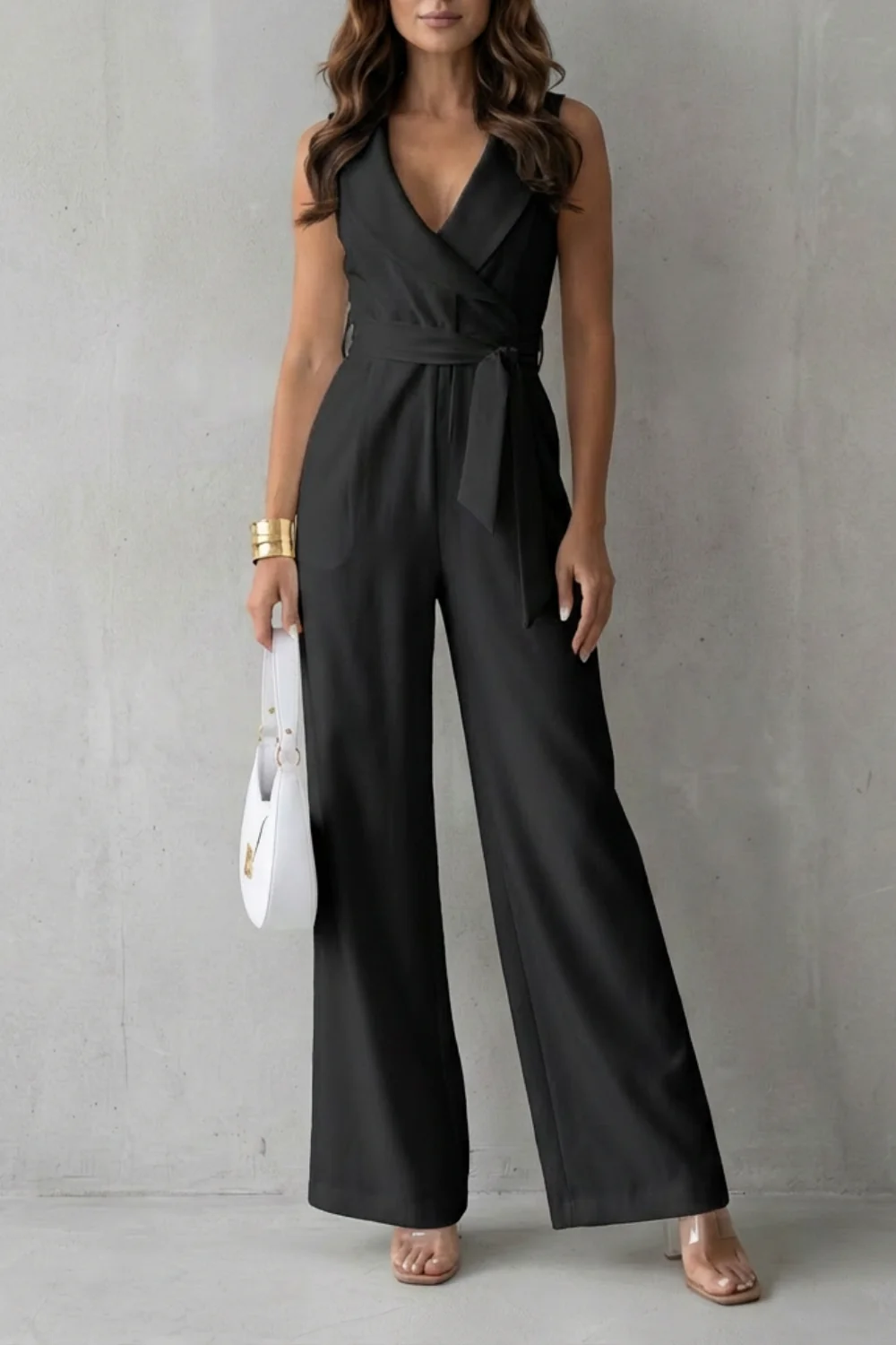 Elisavie – Lapel wrap waist – Tailored jumpsuit - Image 5