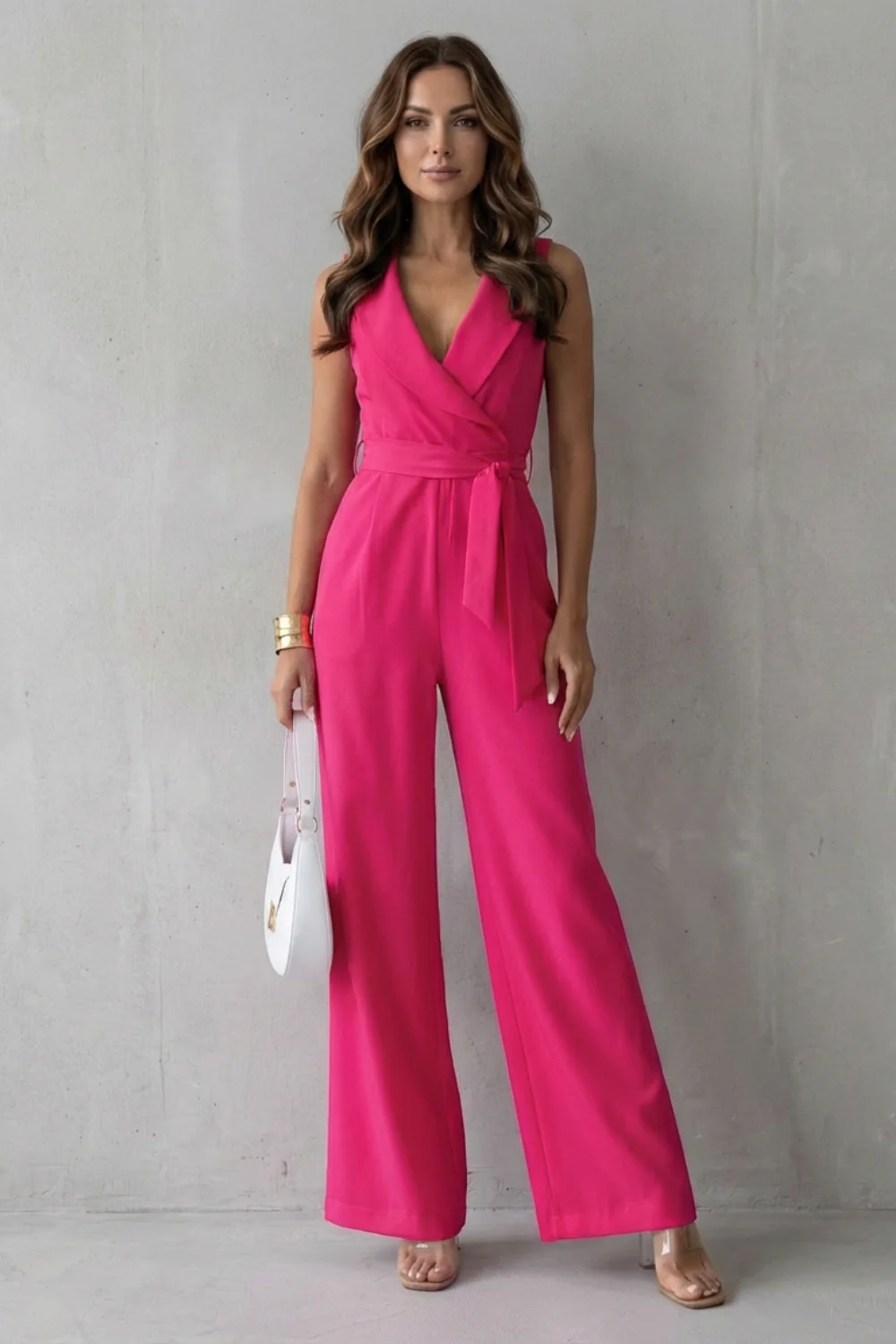 Elisavie – Lapel wrap waist – Tailored jumpsuit - Image 8