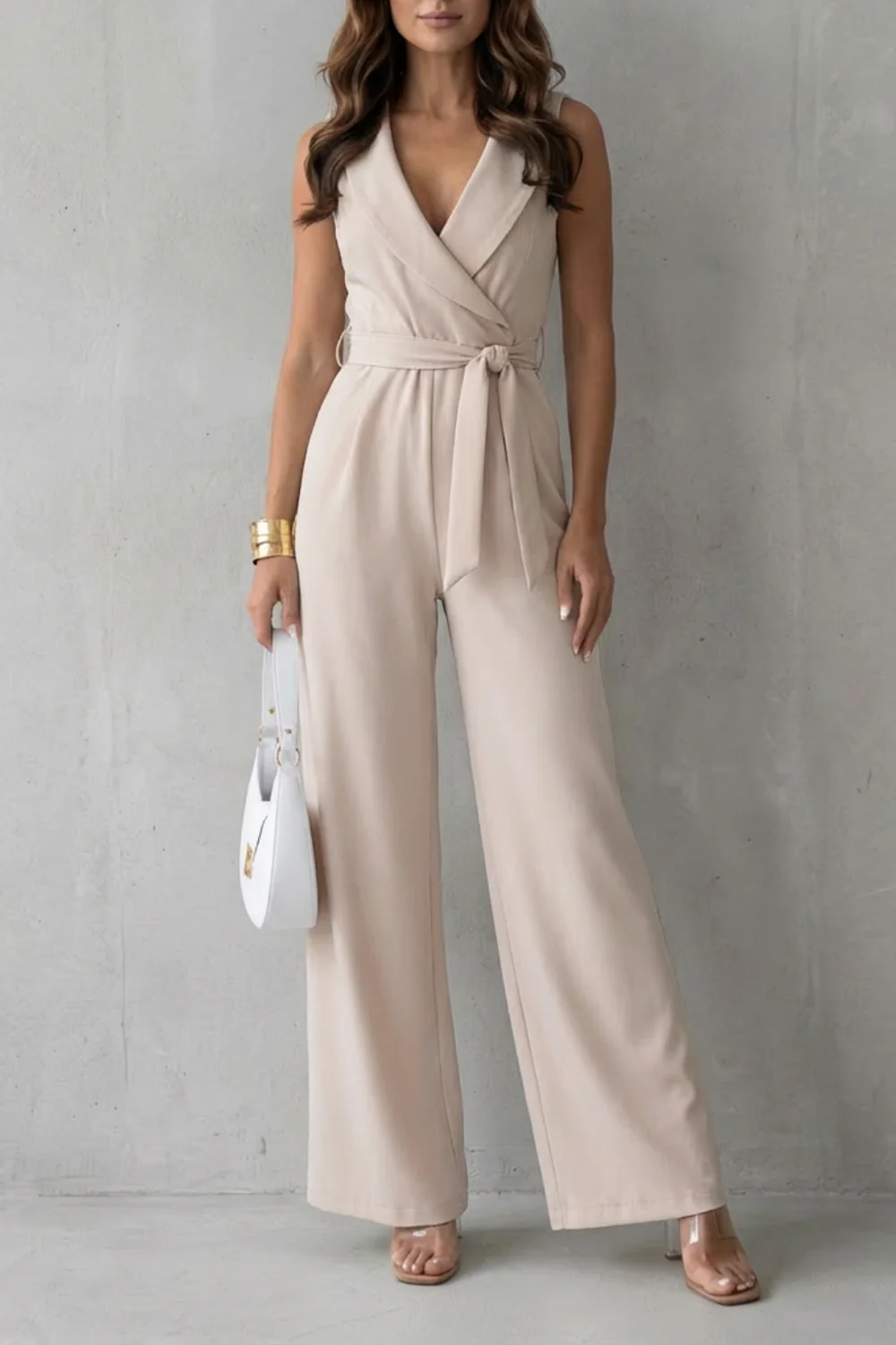 Elisavie – Lapel wrap waist – Tailored jumpsuit - Image 9