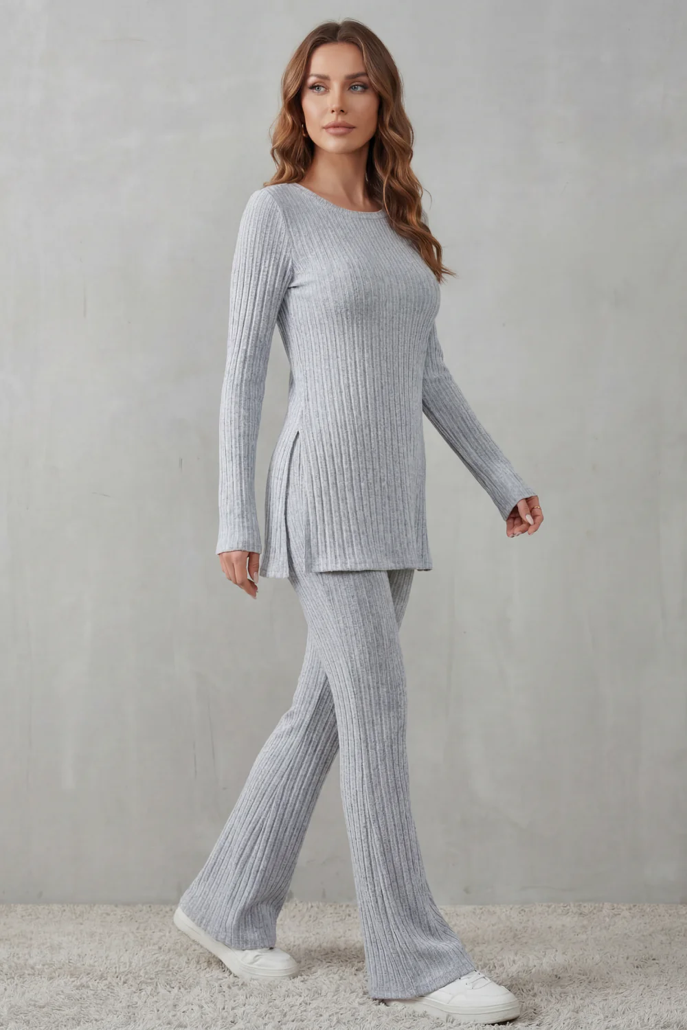 Elisianne – Ribbed elegance – Knit lounge set - Image 3