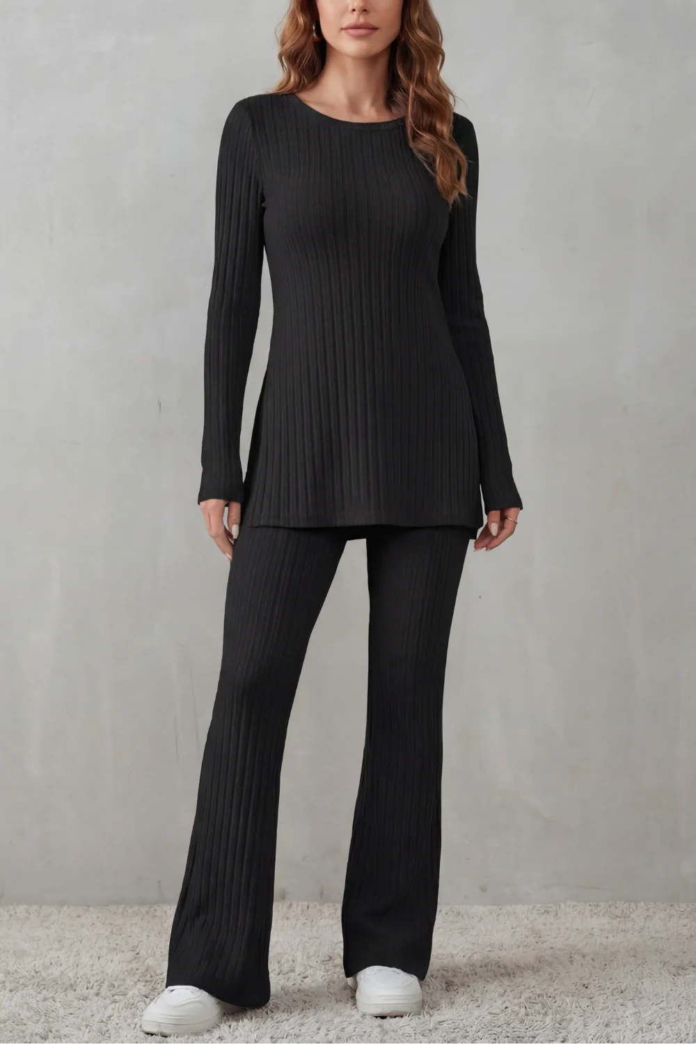 Elisianne – Ribbed elegance – Knit lounge set - Image 5