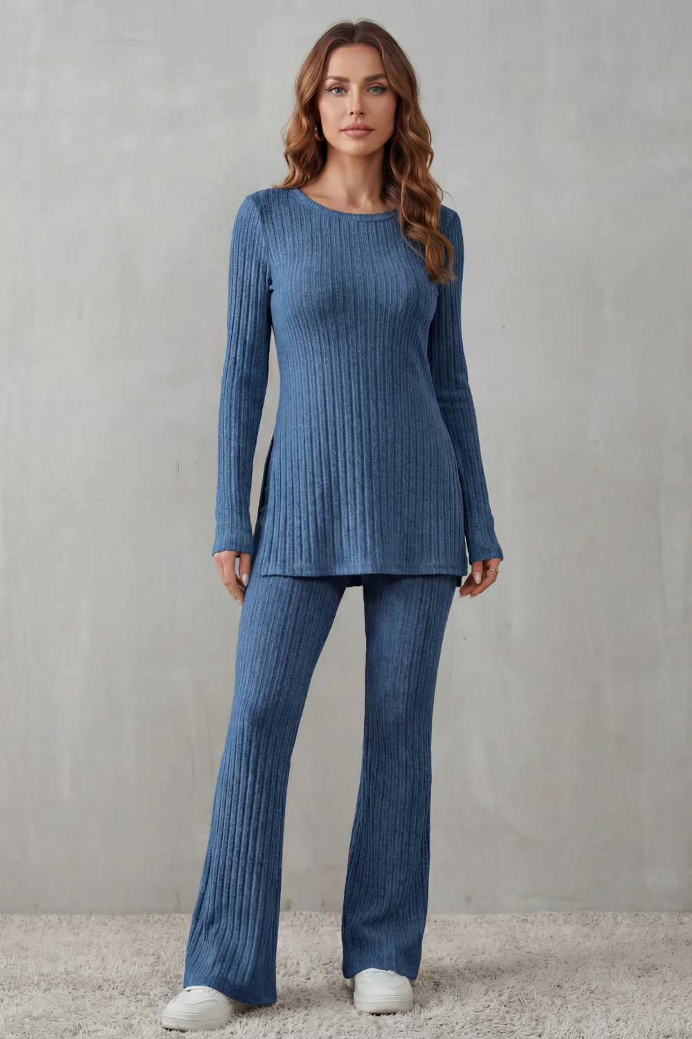 Elisianne – Ribbed elegance – Knit lounge set - Image 8