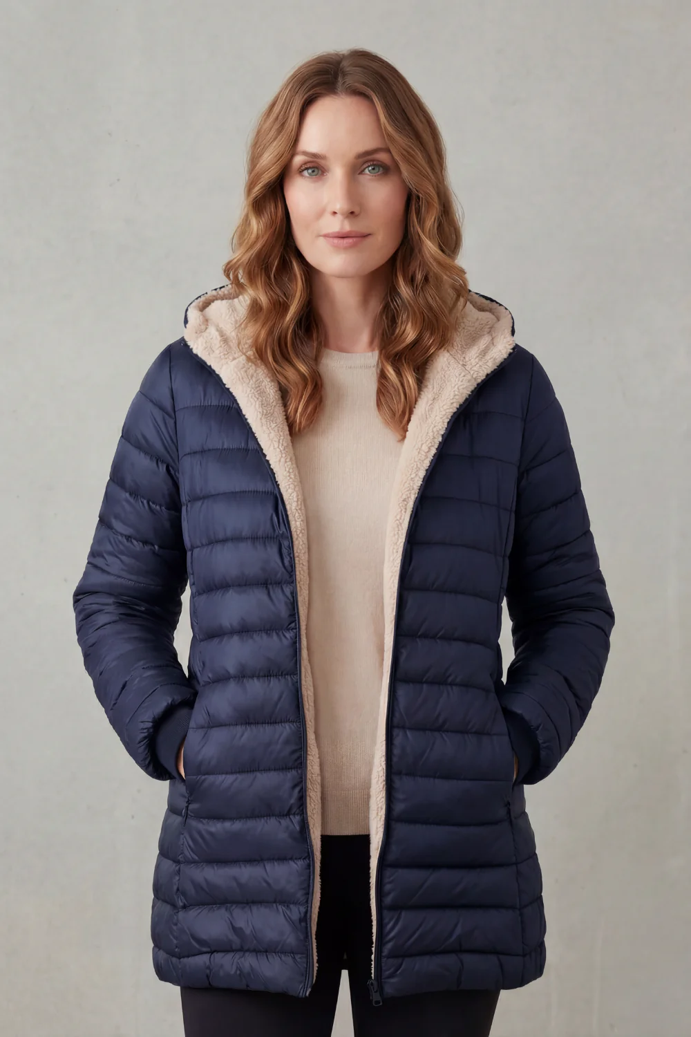 Ellavue – Sherpa lined comfort – Hooded puffer jacket - Image 6