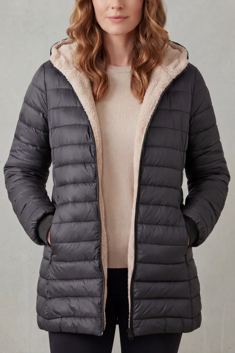 Ellavue – Sherpa lined comfort – Hooded puffer jacket - Image 7