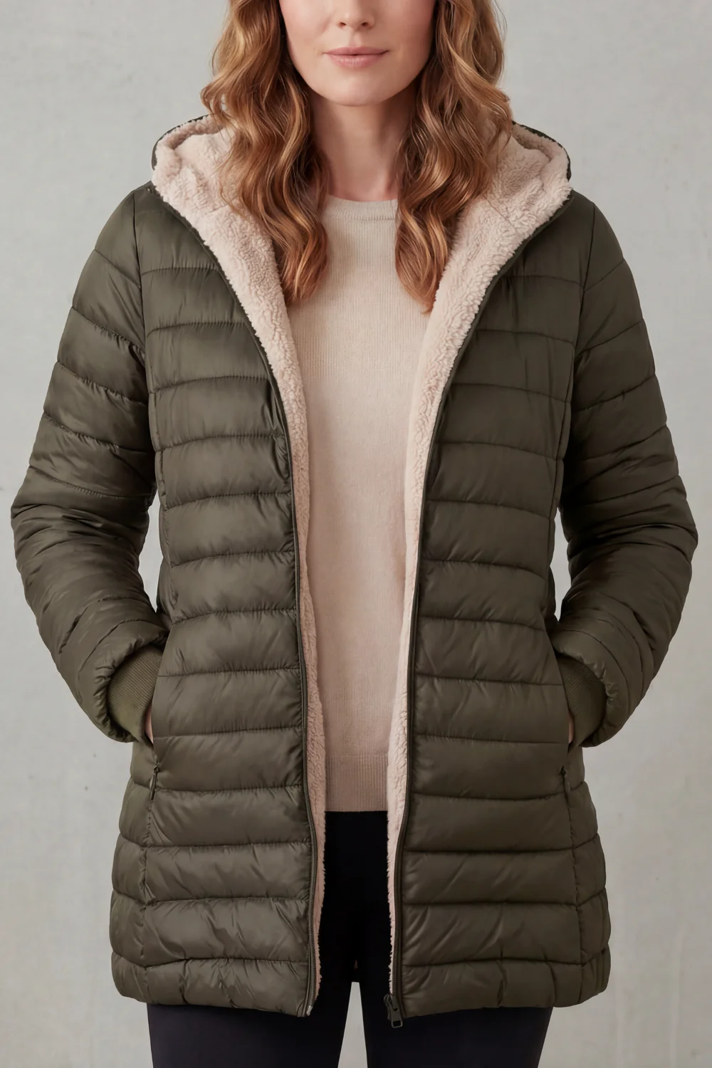 Ellavue – Sherpa lined comfort – Hooded puffer jacket - Image 9