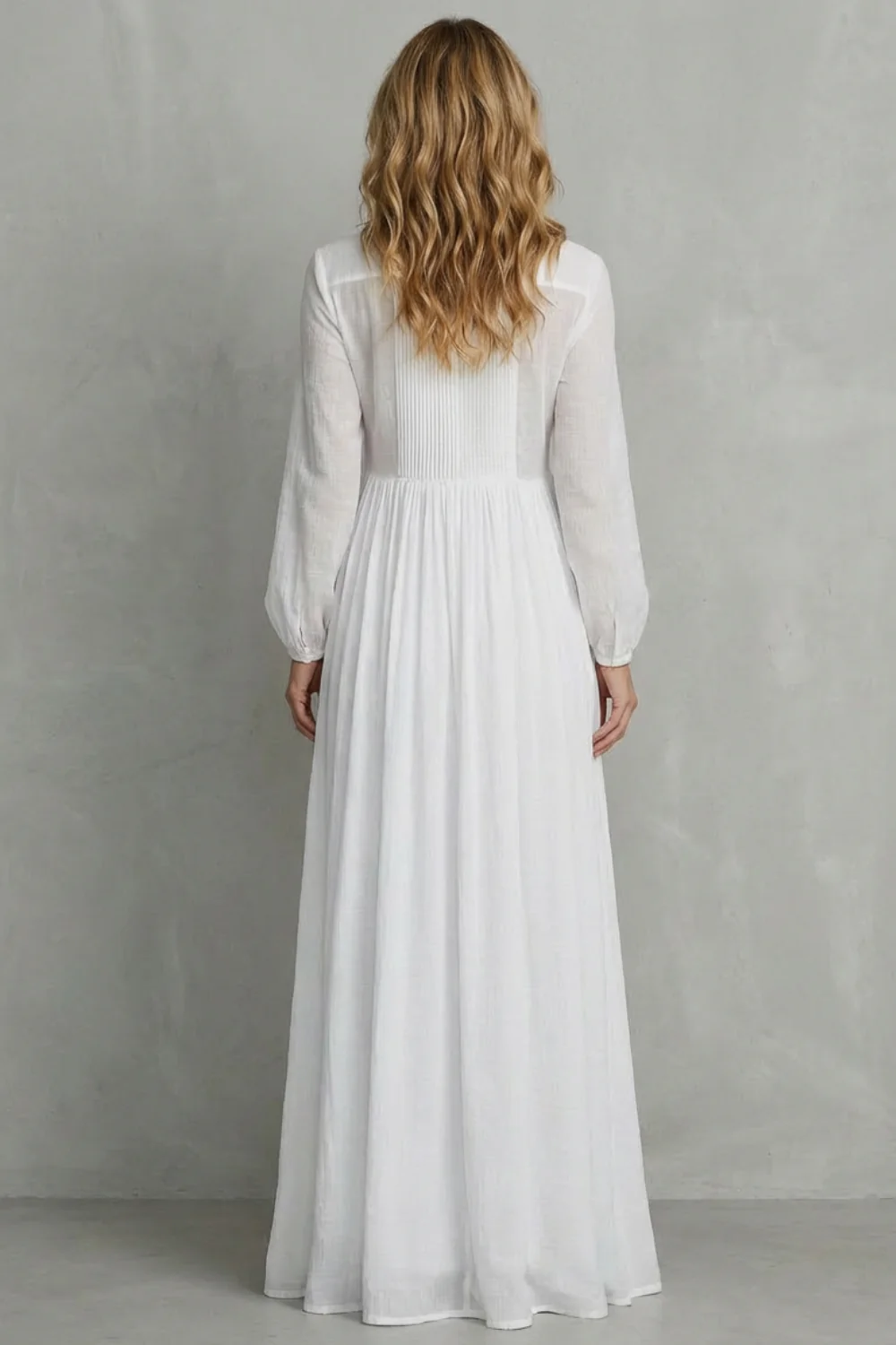 Élodie – French-Inspired Long Pleated Dress – Effortless Holiday Elegance - Image 4